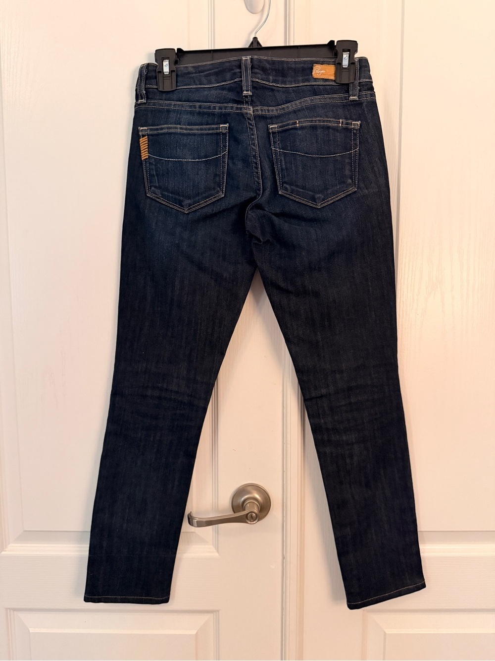 PAIGE 24 Lowrise Skyline Cropped Skinny Jeans Dark Wash - Picture 3 of 10